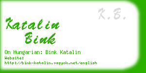 katalin bink business card